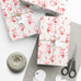 Gift Wrap Papers - Cute Santa's and Pink Bows Design