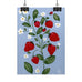 Strawberry Floral Poster