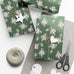 Wrapping Paper Set - Green Floral Design