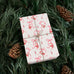 Gift Wrap Papers - Cute Santa's and Pink Bows Design