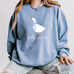 Silly Goose Sweatshirt, Funny Goose 80s 90s Sweatshirt, Blue Bow Goose Sweatshirt, Retro Bird Graphic Top, Animal Lover Gift, Cozy Sweater