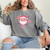 Pink Santa Unisex Sweatshirt, Christmas Jumper, Holiday Gift, Cozy Winter Pullover, Festive Sweater, Santa and bows sweatshirt