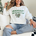 Feelin Festive Sweatshirt, Plaid Bow Holiday Sweatshirt, Christmas Jumper, Festive Winter Top, Unisex Tartan Pullover, Seasonal Clothing