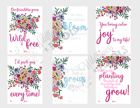 Wildflowers Valentine’s Cards (Digital Download)