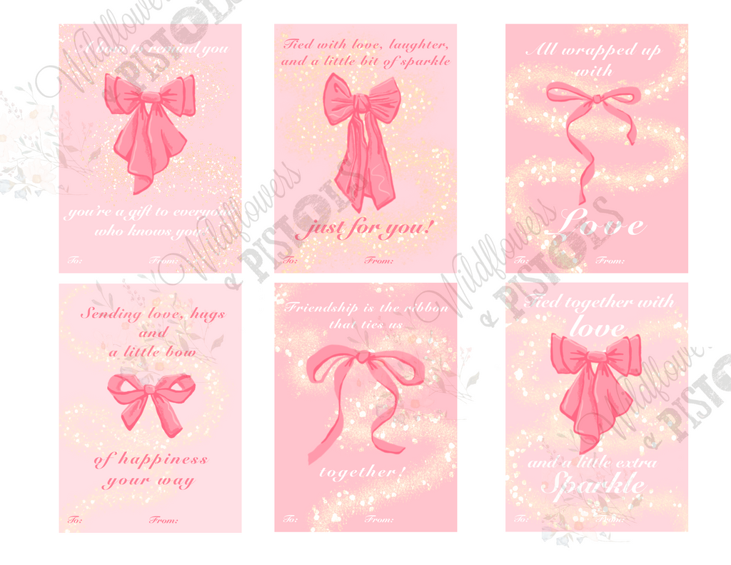 Bows Valentine’s Cards ( Digital Download)