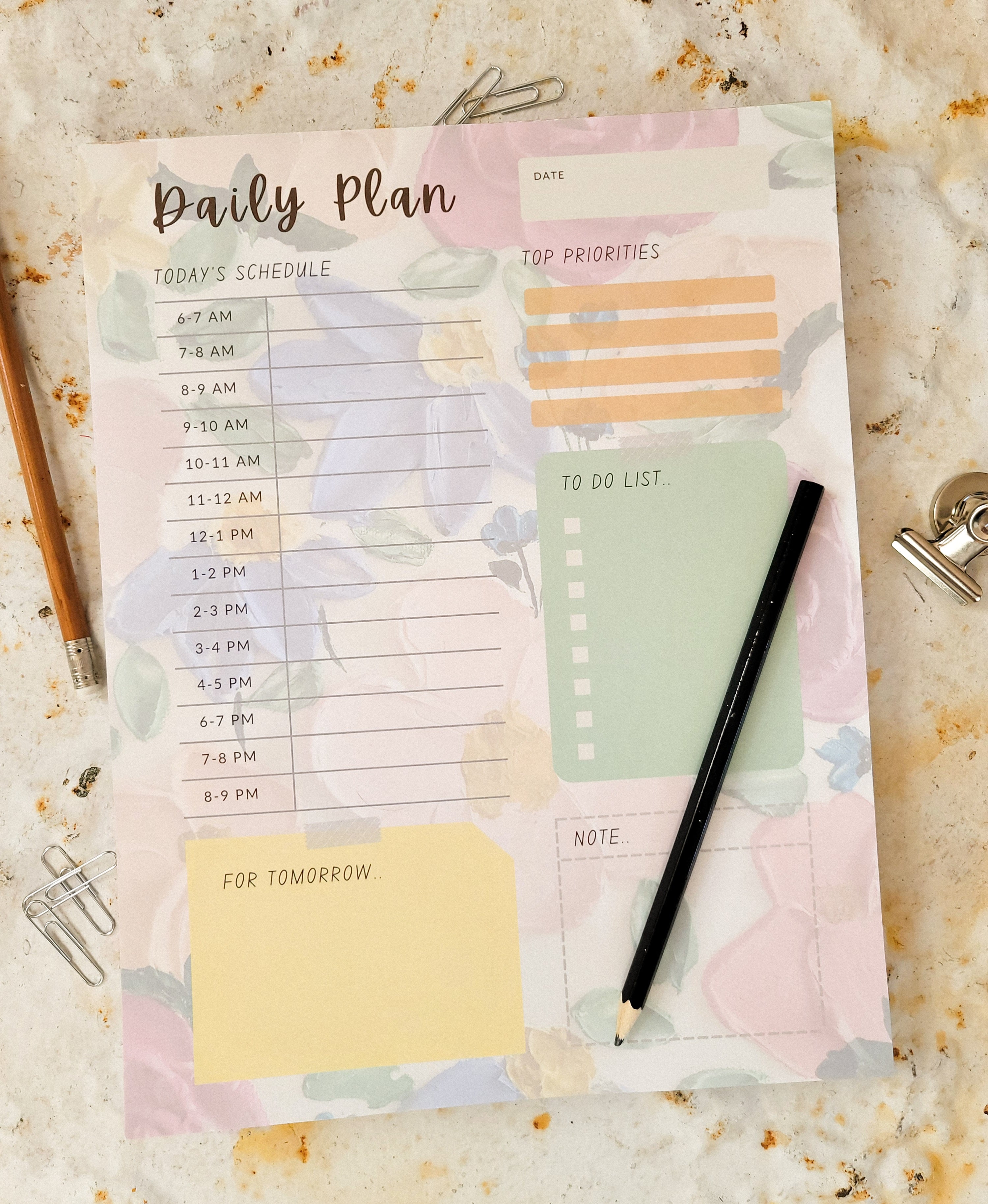 daily planner 100 Pages: To Do List Planner Notebook, Time Management and  Notes 8.5 x 11 A4 SIZE